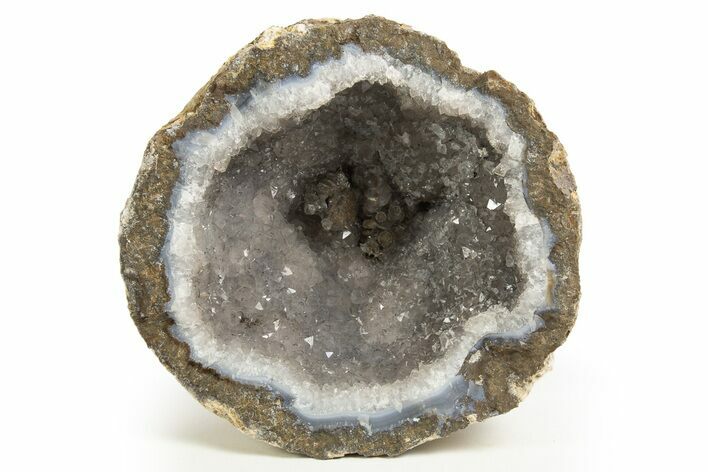 Las Choyas Coconut Geode Half with Quartz Crystals - Mexico #314946